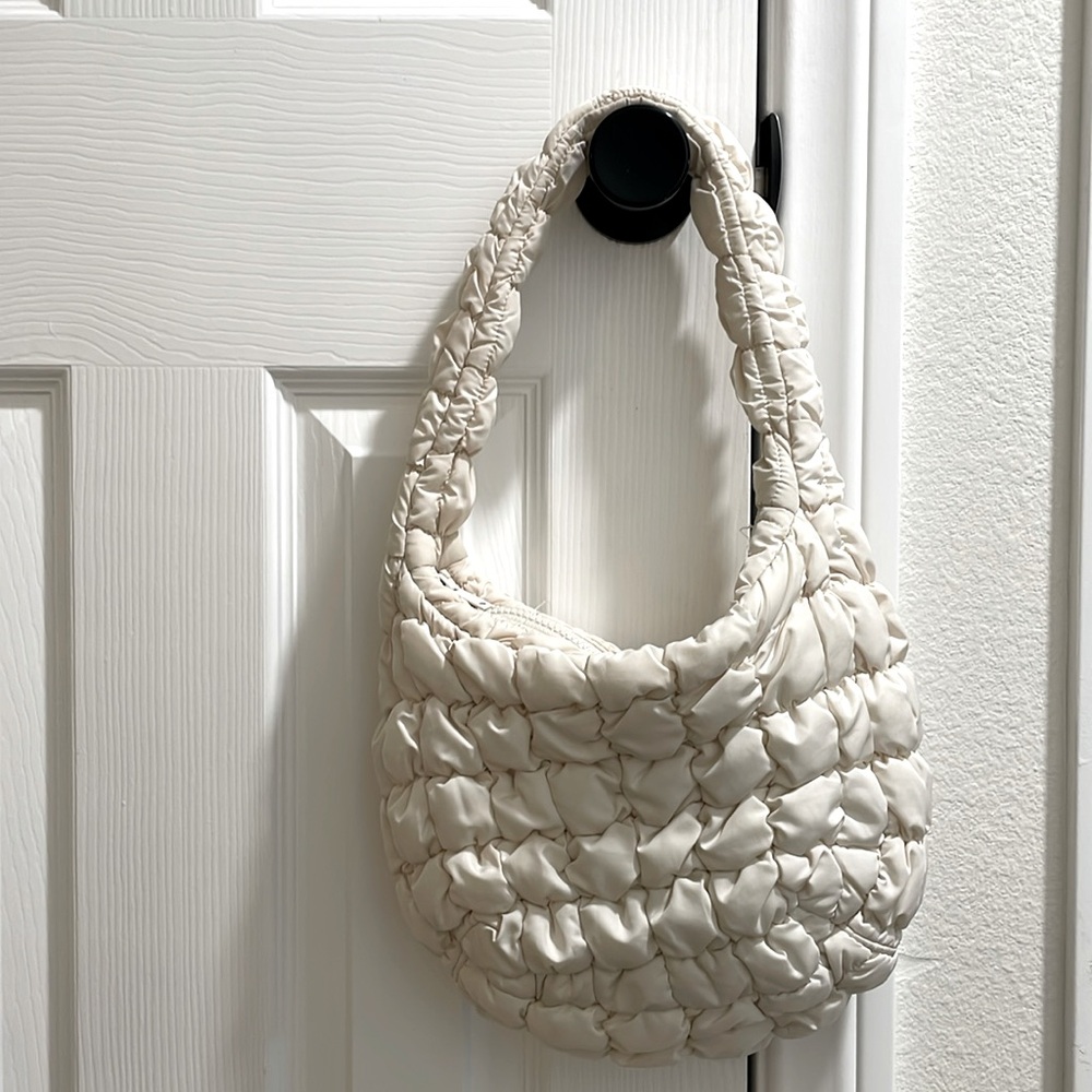 COS quilted bag in stone color